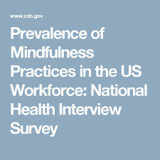 Prevalence Of Mindfulness Practices In The Us Workforce National Health Interview Survey National Health Mindfulness Practice Workplace Wellness