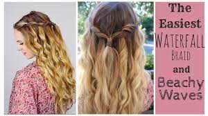 You can wear this just as easily during an everyday activity, like an office meeting, as you would to a formal event. The Easiest Waterfall Braid Perfect Beach Curls Youtube
