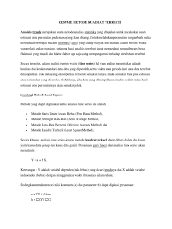 Analisis menggunakan metode least square data ganjil. Metode Kuadrat Terkecil Mekucil
