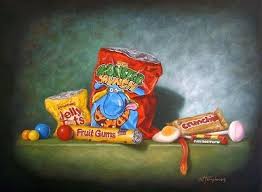 Nigel Humphries Gallery 2 Oil Paintings Of Sweets And Toys Nigel Humphries Artist Sweets Still Life Drawing Still Life Art