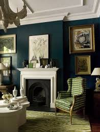 Black And White Fireplace Wall Pin By Maria Johnson On Living Room Dark Blue Living Room Blue Living Room Living Room Green