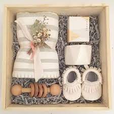 New Baby Gift Box Baby Shower Gifts From Loved And Found Diy Baby Shower Gifts Baby Shower Gifts Baby Gift Box