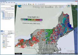 snow depth map overlay