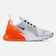 Right View Of Women S Nike Air Max 270 Casual Shoes In White Black Total Orange Nike Shoes Air Max Nike Air Shoes Orange Nike Shoes
