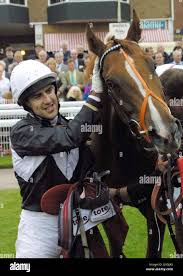 Ayr racing Continent. Winning jockey Darryl Holland in the winner's  enclosure with Continent after winning the Ayr Gold Cup at Ayr Stock Photo 