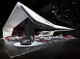 Audi At Detroit Auto Show 2013 Designer Schmidhuber Fantastic Structure And Level Of Detail Exhibition Stand Design Exhibition Booth Design Booth Design
