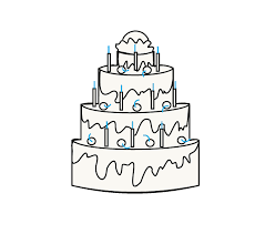 Draw guidelines for the birthday cake and specify its proportions. How To Draw A Cake Really Easy Drawing Tutorial
