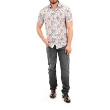 Large although in mens sizes, the t shirts are unisex and can be worn by girls for a loose fit. Guide London Mens Short Sleeve Floral Print Shirt White Tan Mens From Loofes Uk