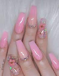 40 Fabulous Nail Designs That Are Totally In Season Right Now Clear Nail Art Designs Almond Nail Art D Coffin Nails Designs Pink Acrylic Nails Fabulous Nails