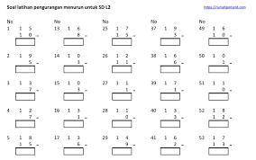 Matematika paud belajar anak tk penjumlahan sd angka 1 . Soal Belajar Matematika Pengurangan Sd Level 2 Rumah Pintar