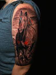 Native American War Horse Tattoo Cowgirl Tattoos Horse Tattoo Western Tattoos