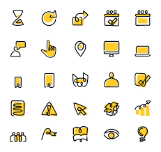 Yellow Pages Iconography Design And Illustrations Loogart Pictogram Design App Icon Design Flat Design Icons