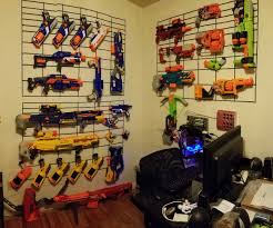Every nerf fanatic needs something like this! Nerf Gun Airsoft Wall Display 4 Steps With Pictures Instructables