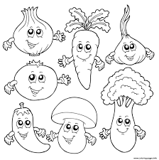 The food on the table. Cute Food Friends For Kids Coloring Pages Printable