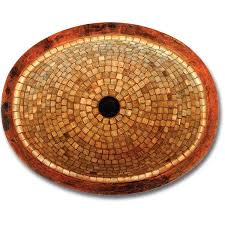 v003 small oval mosaic bathroom sink