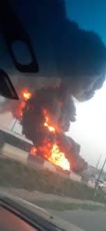 It tweeted, fatal accident on otedola bridge inward berger involving a tanker and a mazda bus. C4alq30dkkp6nm