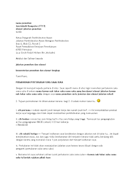 Contoh surat rayuan via www.scribd.com. Contoh Surat Kiriman Rasmi Permohonan Pertukaran Tempat Kerja