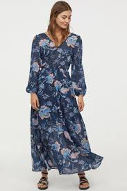 V Neck Maxi Dress Dark Blue Floral Ladies H M Ie Maxi Dress Long Maxi Dress Maxi Dress Evening