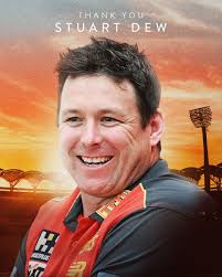 We would like to thank Stuart Dew for his contribution to our club over the  last six years.