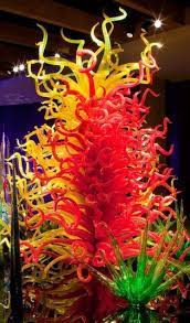 Vertical Tampa Bay Chihuly Blown Glass Art Glass Blowing