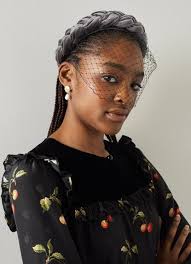 Melissa Grey Velvet Plaited Headband Fascinator