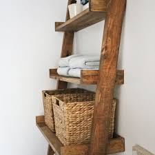 Leaning Bathroom Ladder Shelf Ryobi Nation Projects Diy ladder bookshelf, an easy weekend project.