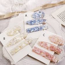 Acrylic Hair Clipshell Hair Clip Sethair Barrettegirls Etsy In 2020 Hair Clips Diy Resin Art Hair Accessories