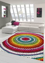 Weitere produkte aus der kategorie baumwoll teppiche. Teppich Modern Wohnzimmer Teppich Regenbogen Bunt Ebay