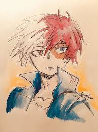 Todoroki In Watercolor Bnha Fanart Miracha Doodles Art Fan Art Painting