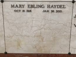 Mary Grace Ebling Haydel (1918-2013)
