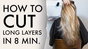 Shannel angles her finger to make it even shorter in the front and longer in the back. How To Cut Long Layers In 8 Min Haircut Tutorial Youtube