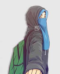 Muslimah Cantik Gambar Kartun Perempuan Cantik Berhijab Cikimm Com