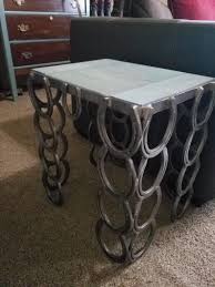Horseshoe Side Table Etsy In 2020 Welding Art Projects Welding Art Welding Projects