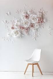 Wedding Paper Flower Wall Wedding Paper Flower Backdrop Wedding Paper Flower Banner Paper Flower Wall Flower Wall Decor White Paper Flowers