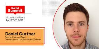 Red Hat على X: "Daniel Gurtner, systems #engineer at @RailService, joins us  at #RHSummit to share how Switzerland's national rail company is innovating  with #opensource #technologies. Join us