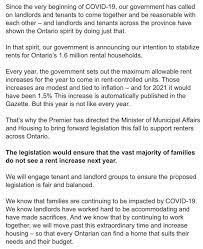 The agreement states the rent will be increased the agreement states the new amount (or how it will be worked out) the property manager/owner gives the tenant at least 2 months' notice in writing, and 2021 Rent Increase Guideline Ontario Ontario Landlords Association