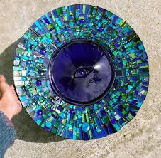 Spa Bespoke Bird Bath 2011 Mosaic Birdbath Mosaic Glass Blue Mosaic Tile