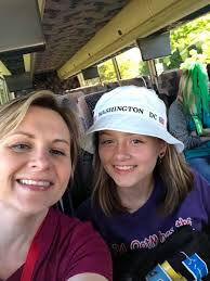 Ava and I taking the college shuttle!