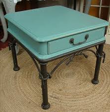Upcycled Vintage Robin Egg Blue Painted Wrought Iron Accent Side Table 570 X 585151 8kbwww Pintere Diy Furniture Decor Furnishings Diy Furniture Restoration