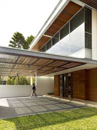 Fiber sheet for car porch. Redesigned Singaporean Residence With Illuminating Skylights Porch Design Architecture Car Porch Design
