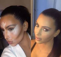 Did kim kardashian have plastic surgery? Kim Kardashian Tweeted Out Pictures Of Her Makeup Contouring Trick In Progress Come See The Magic Glamour