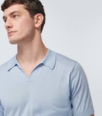 Polohemd Noah aus Baumwolle in Blau