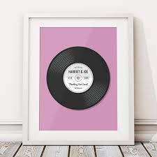 Wedding Song Gift Ideas Rock N Roll Wedding Rockabilly Etsy 2nd Wedding Anniversary Paper Anniversary Paper Gifts Anniversary