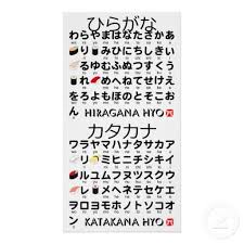Japanese Hiragana Katakana Table Sushi Poster Zazzle Com Hiragana Japanese Learn Japanese