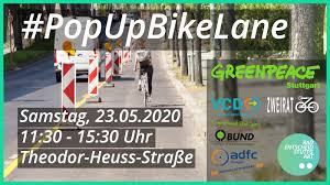 Neue Pop Up Radweg Aktion In Stuttgart Vcd Vor Ort