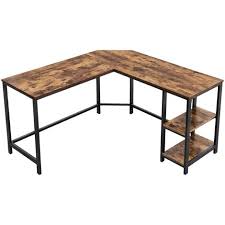 Sie arbeiten im homeoffice und sind auf der suche nach einem platzsparendem schreibtisch, der ihr budget nicht durch einen. Vasagle Schreibtisch L Formiger Computertisch Eckschreibtisch Mit 2 Ablagen Platzsparender Burotisch Im Industrie Design Gaming Einfacher Aufbau Vintage Von Songmics Lwd72x Vintage