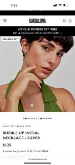 Oak and Luna Initial K Necklace Necklaces