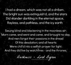 Darkness Lord Byron Google Search Poems My Poetry Literary Quotes