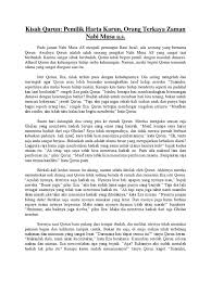 Nabi musa 'alaihis salam adalah nabi paling mulia di kalangan bani israil. Kisah Qarun