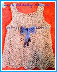 Feather and fan short scarf. Feather And Fan Summer Top For Girls Free Easy Knitting Pattern